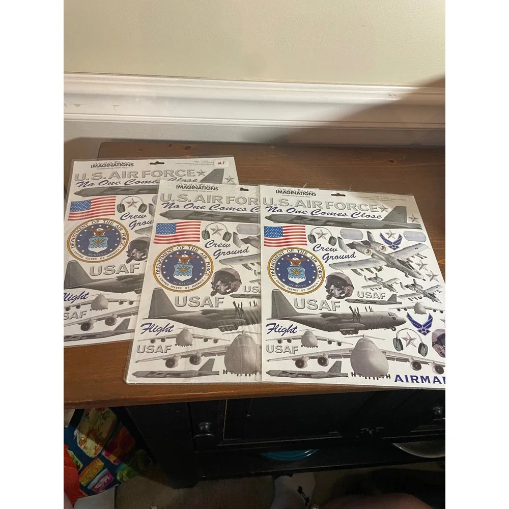 Creative Imaginations US Air Force Scrapbook Sticker Sheets 3pk Military USAF